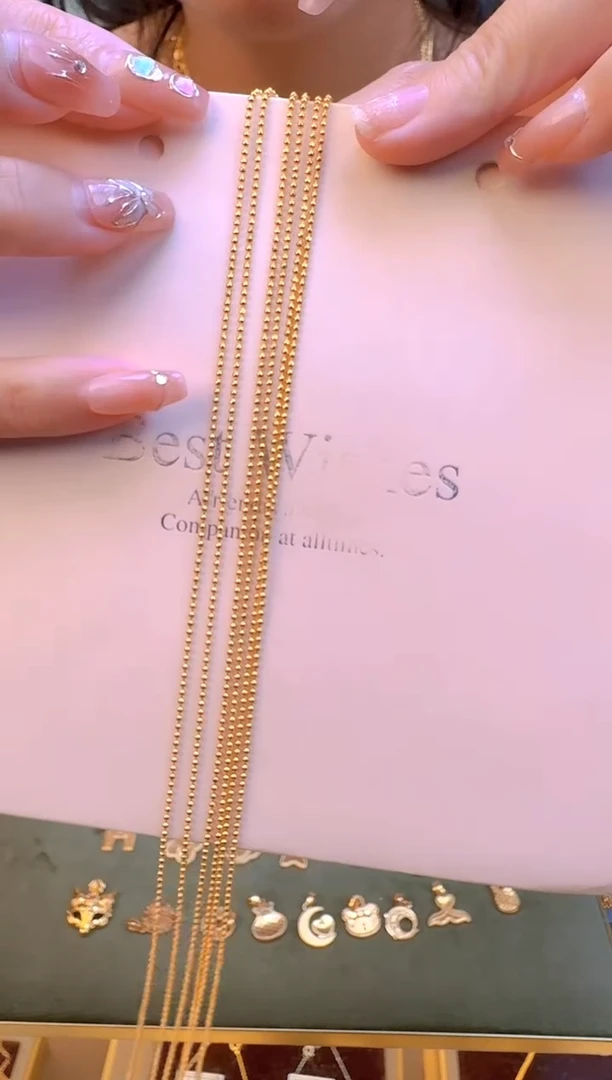 45cm固定不可调节切面珠珠链1.82g（多样性发货）