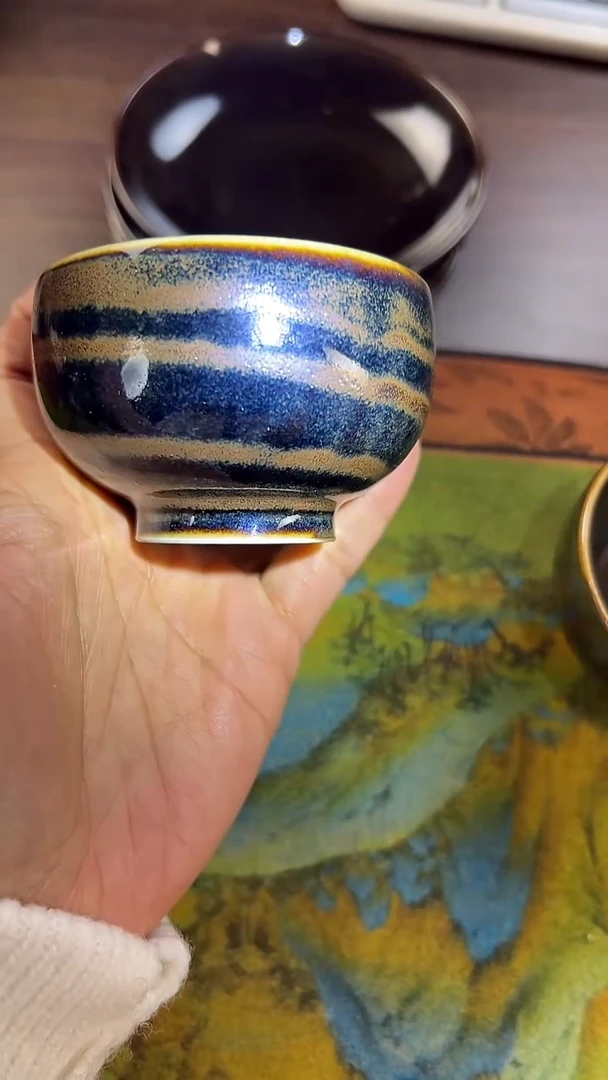 新品特色窑变色的主人杯