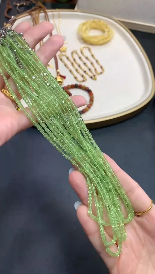 【闪购商品】橄榄石项链（两条）未镶嵌Q308|99