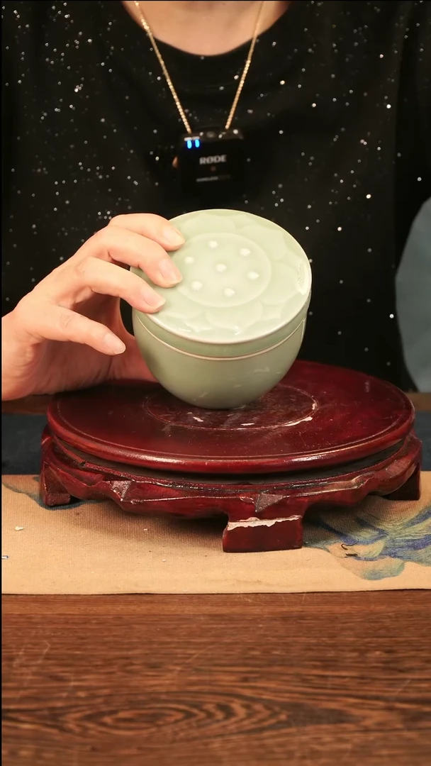 青瓷 梅青 莲韵 茶叶罐