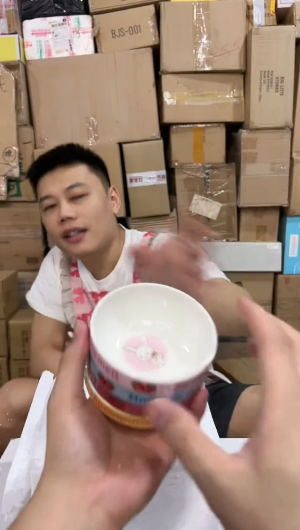 瓷片三利鸥甜品小碗4件套