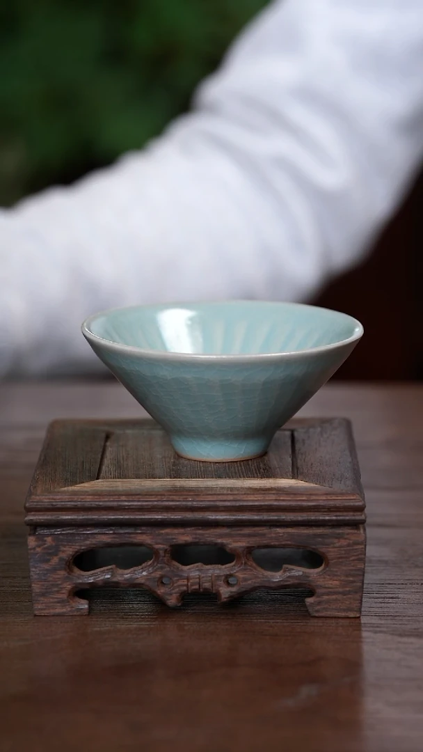 【闪购商品】宝丰清凉寺原产地汝瓷斗笠杯