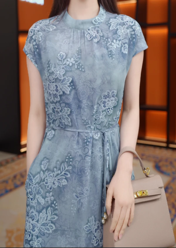 【送腰带】LYQ251116新中式原版正品夏季时尚减龄气质显瘦连衣裙