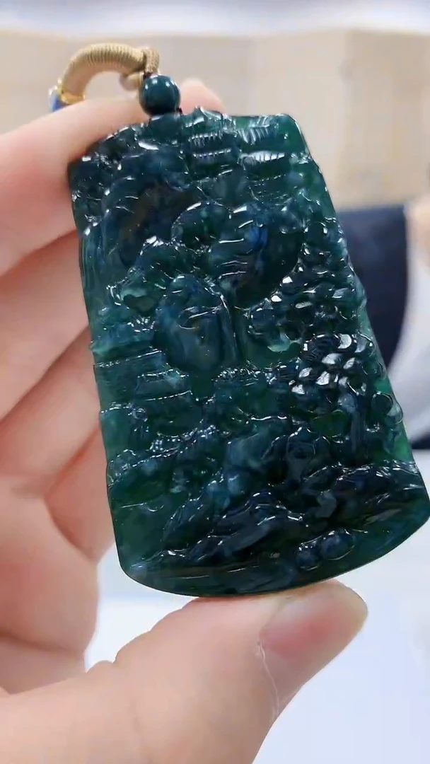 【闪购商品】定制翡翠未镶嵌4688bb-毛货挂件24