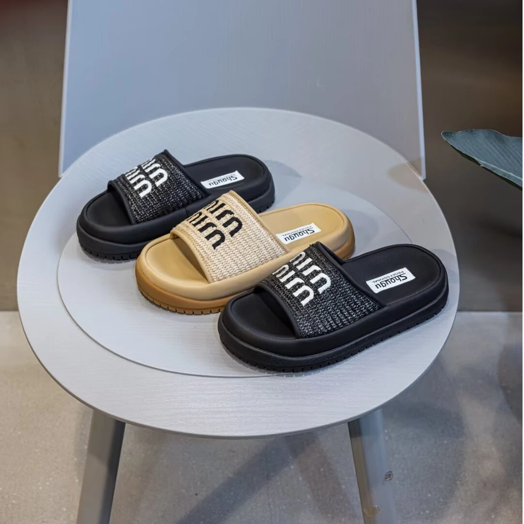 首谷正品超火厚底增高一字拖鞋女2025新款夏季外穿百搭凉拖08-06