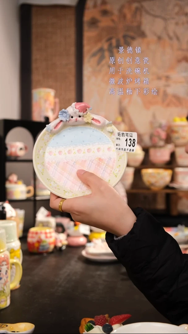 摆件陶旺的可以陶瓷手工手绘设计师款