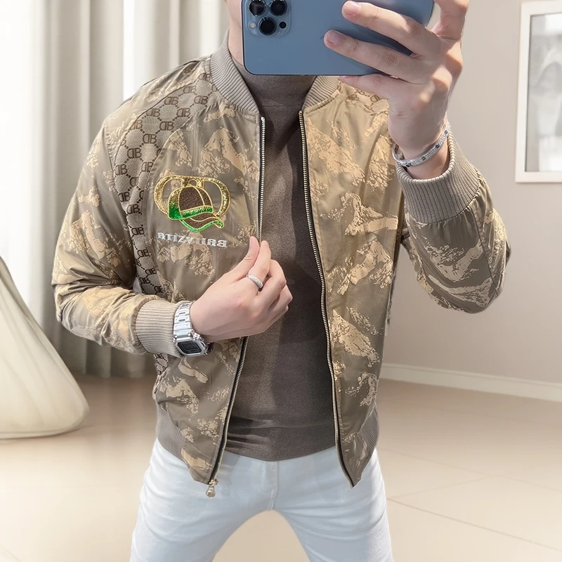 欧洲站男士外套春秋男装夹克潮牌网红高端休闲高端韩版爆款潮流男