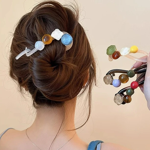 夏日清新扭扭一字抓夹女2025新款高端发夹后脑勺气质鲨鱼夹子头饰