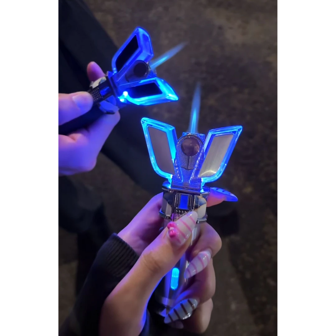 网红创意奥特曼迪迦变身器神光棒直冲打火机防风发光火之源