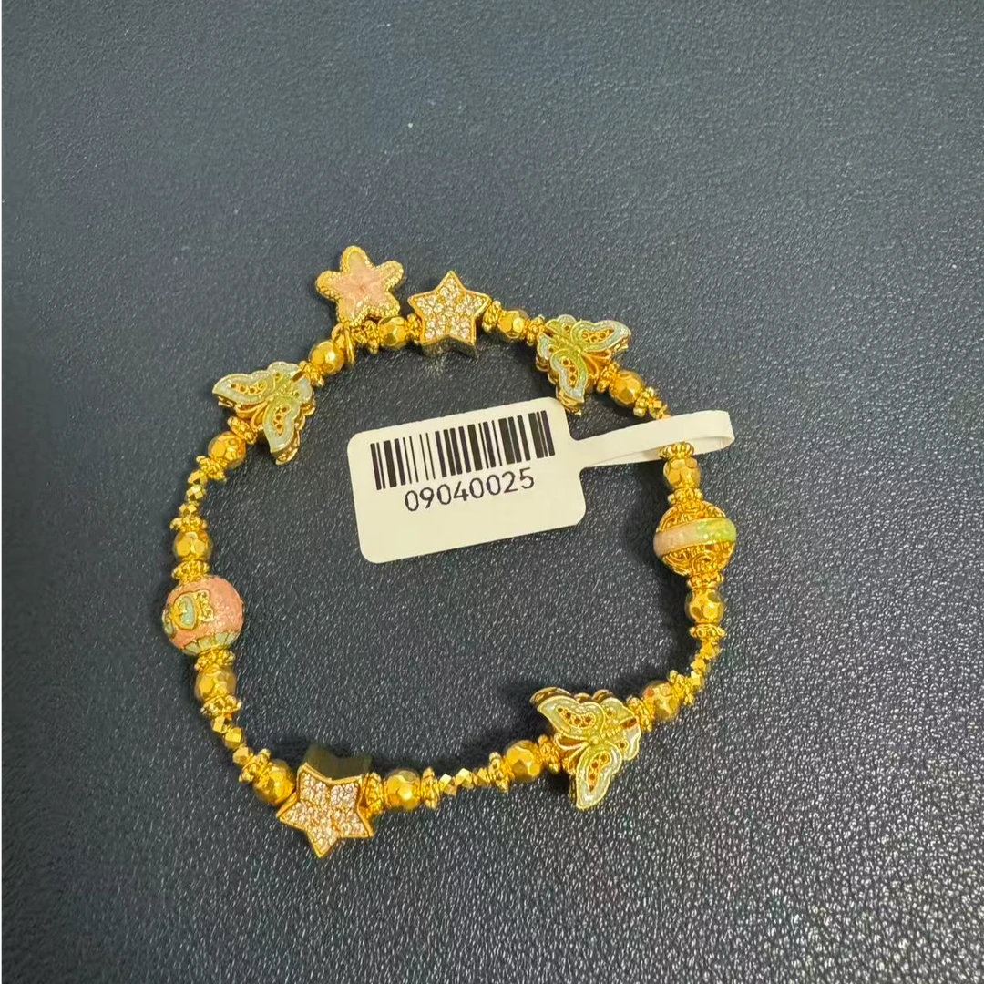 足金999蝴蝶海星滴溜手串   09040025