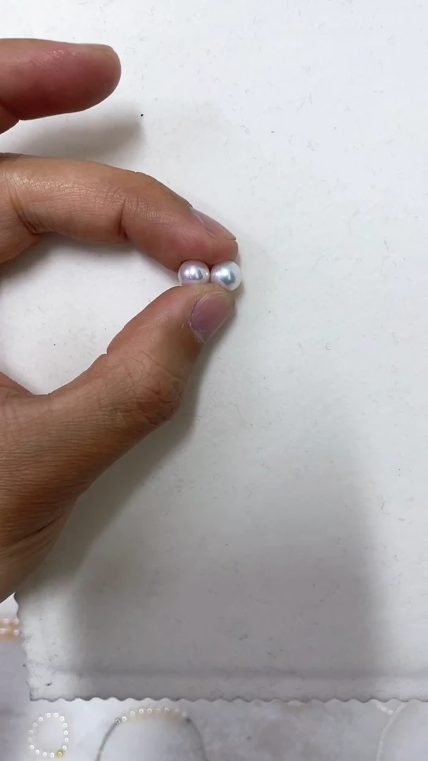 【闪购商品】淡水珍珠耳饰银S925镶嵌7-7.5