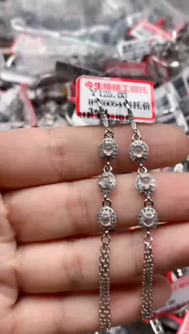 银S925镶嵌戒指翡翠天然A货缅甸翡翠