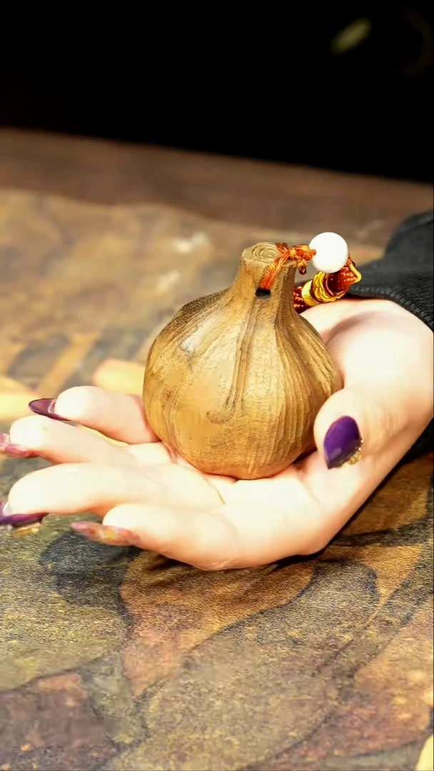 金丝楠【60】小叶桢楠 纯手工精雕蒜鸟 蒜鸟小木作手把件