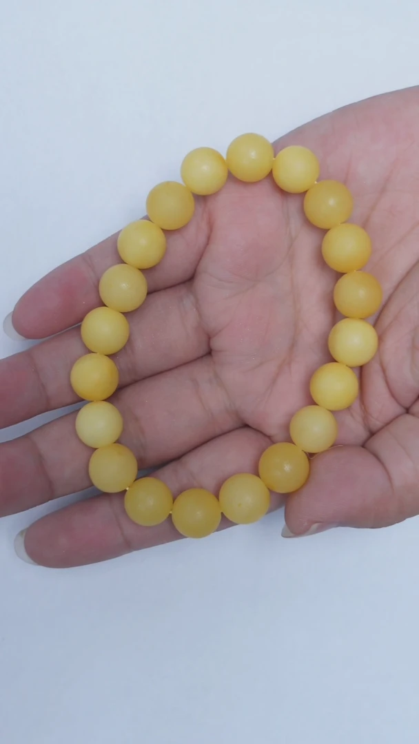 未镶嵌琥珀手链香珀圆珠手串10mm