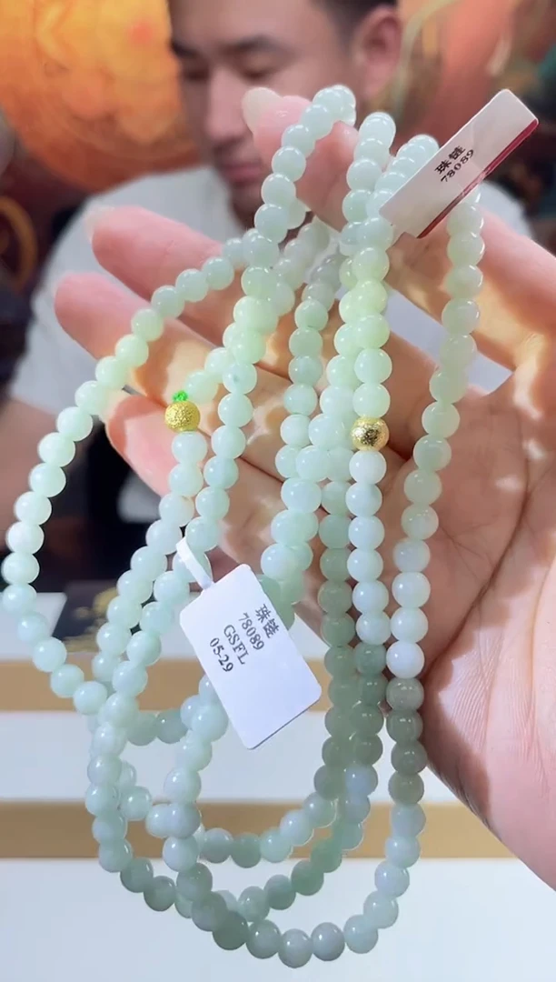 翡翠未镶嵌颈饰多样性发其一珠链22