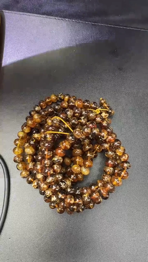 未镶嵌琥珀裸石抚顺108素圈  HC0730-22 多样性发其一