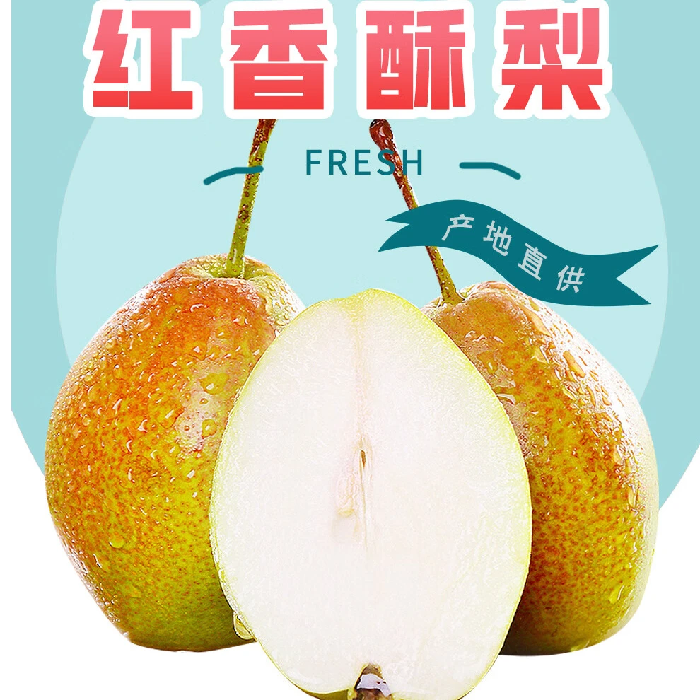 (爆甜）山西红香酥梨新脆甜多汁细腻无渣新鲜水果整箱包邮产地直发