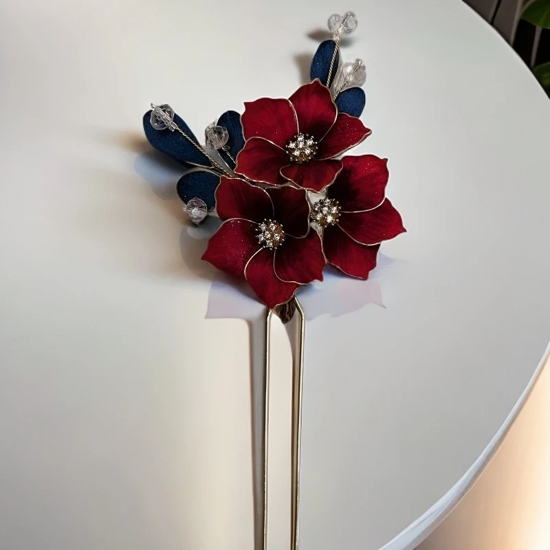 慕绒家非遗绒花  发簪