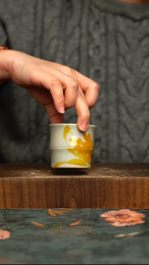 杯釉下彩手工手绘同款陶器