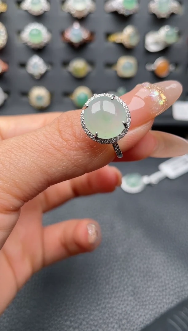 【闪购商品】翡翠戒指银S925镶嵌2222222222  12