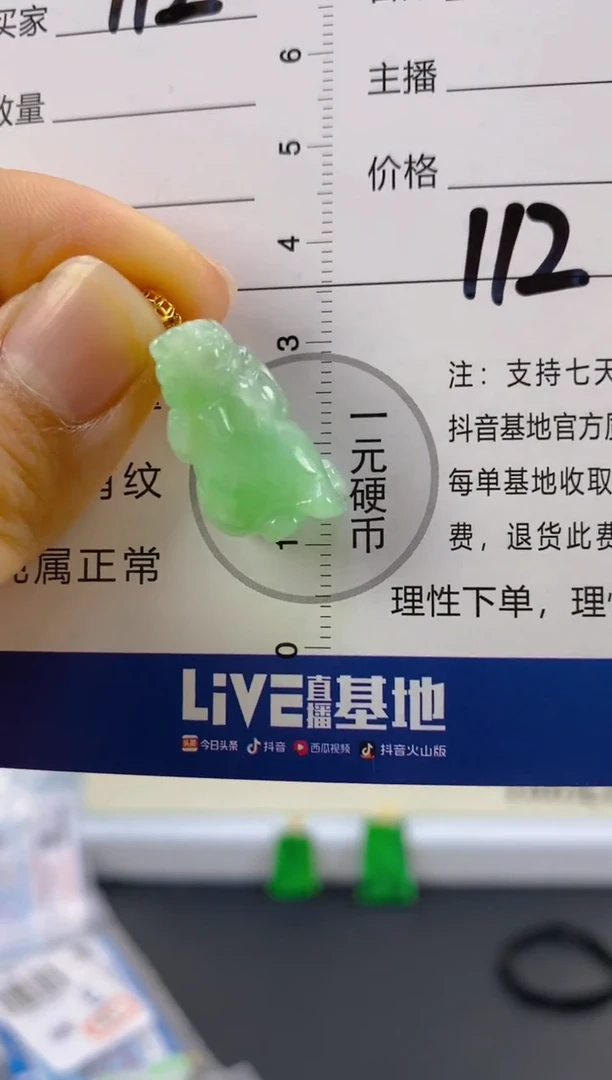 【闪购商品】翡翠颈饰18K金镶嵌天然A货翡翠