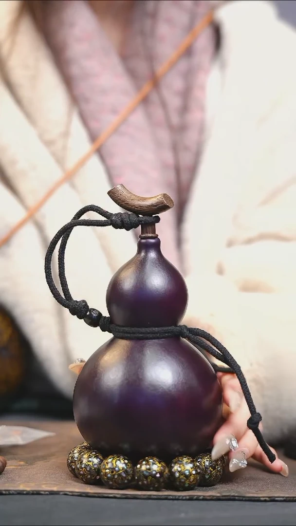 【闪购商品】XS177大漆酒葫芦不包手串及旋转底座