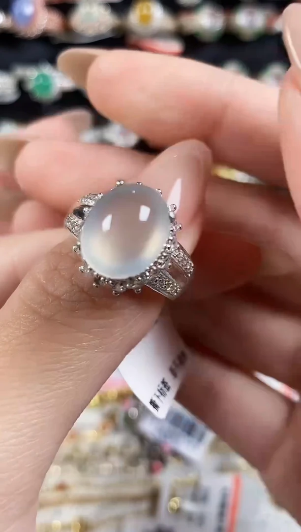 未镶嵌戒指翡翠好*妈 天然A货翡翠