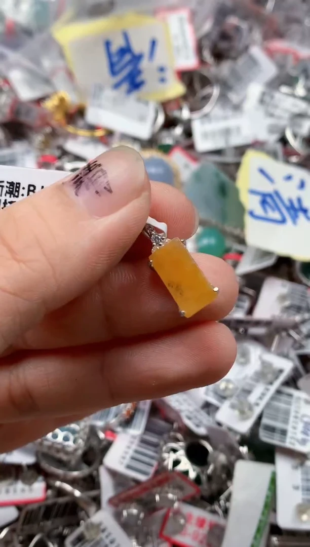银S925镶嵌戒指翡翠天然A货缅甸翡翠