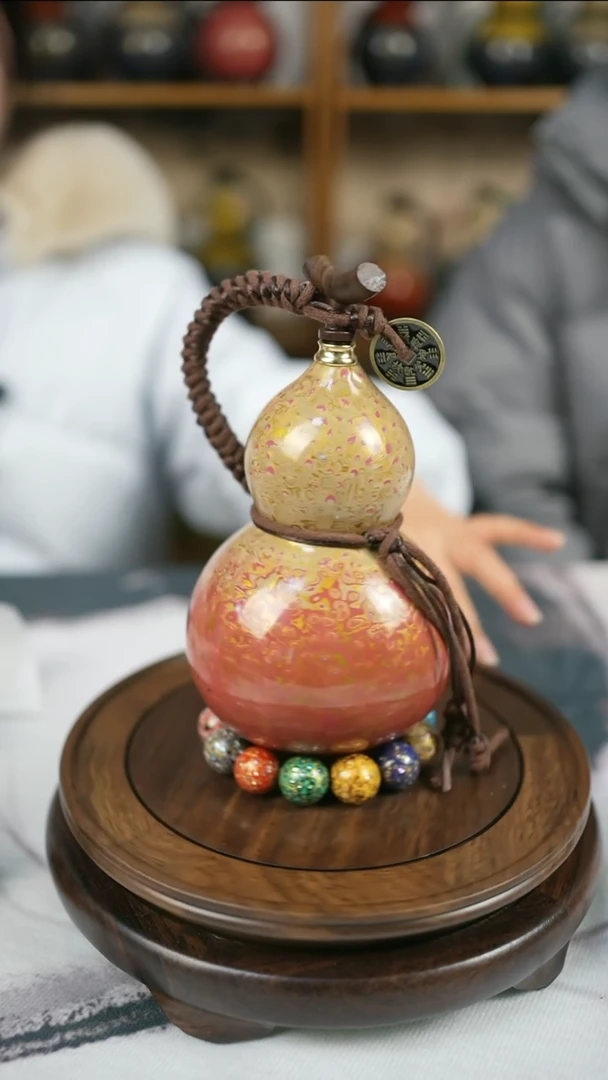 【闪购商品】072精品大漆酒葫芦送网兜漏斗