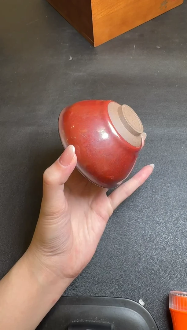 茶盏孙建兴柿红盏57