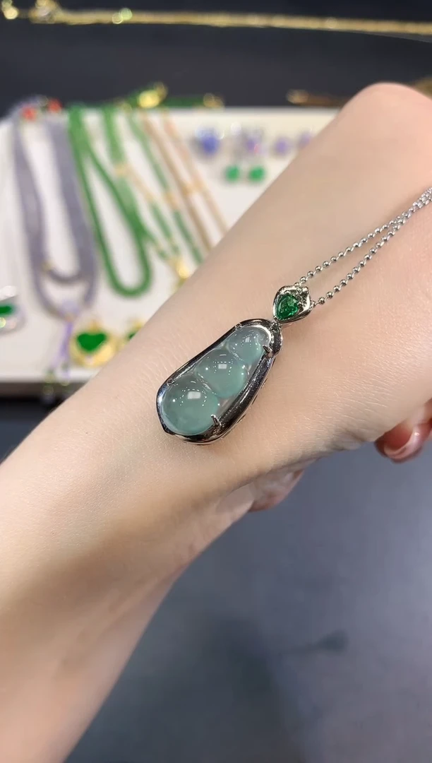 吊坠(不含链)未镶嵌翡翠3-豆子（多样性发货一件（不含链和扣