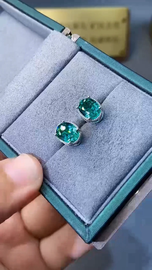 【闪购商品】托帕石耳饰银S925镶嵌354