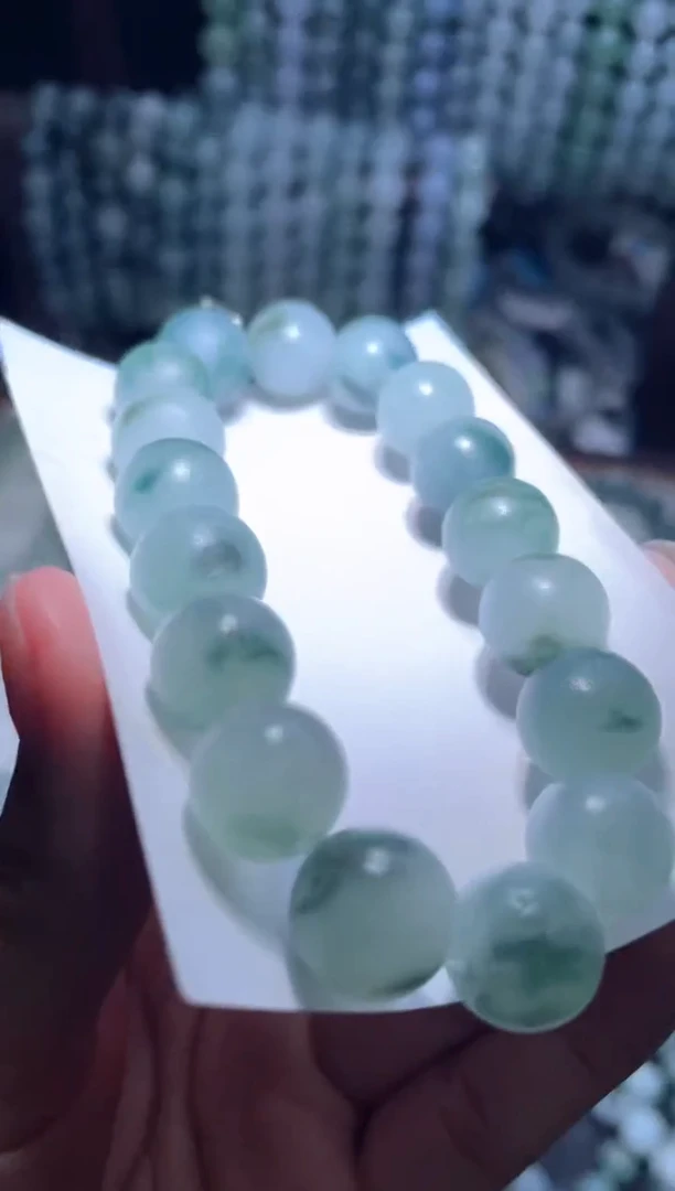 未镶嵌定制翡翠天然缅甸翡翠手串28
