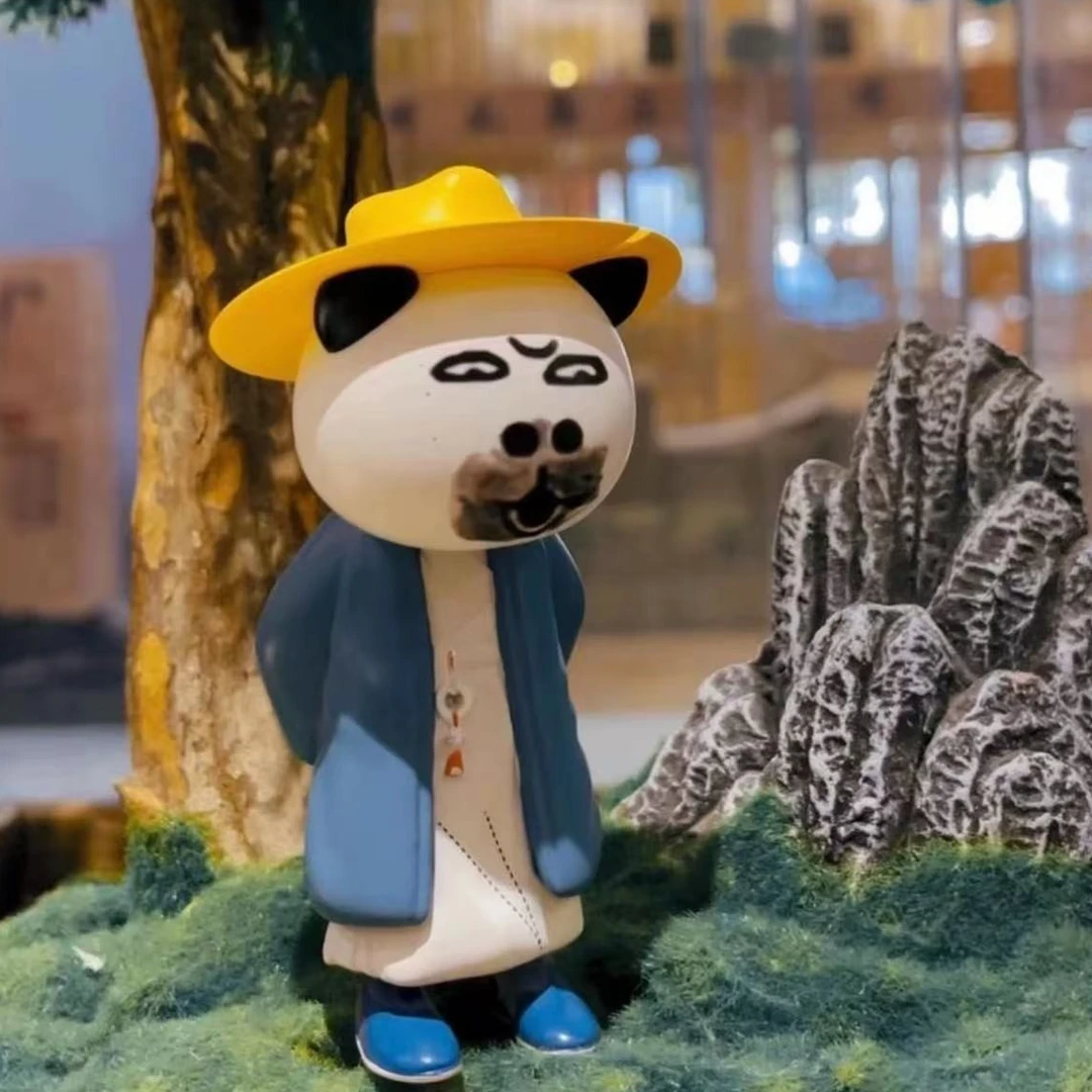 【布衣虾仁摆件】搞怪抽象桌面装饰摆件手机支架按压发声发光摆件