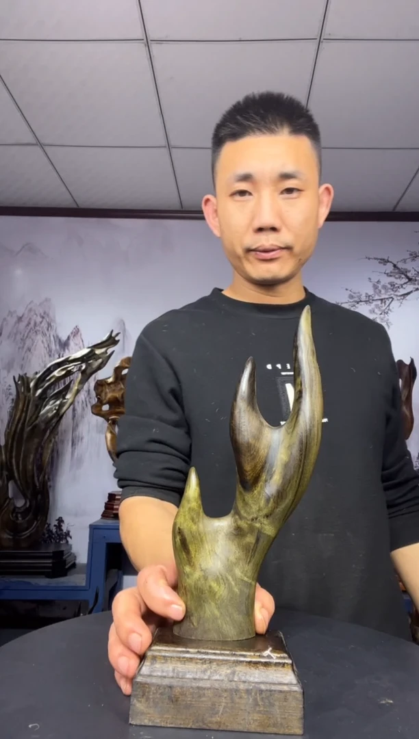 金丝楠木雕款浮**梦金丝楠木工艺品摆件