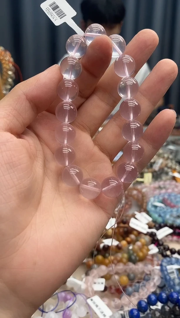 水晶手链未镶嵌@***盛粉晶