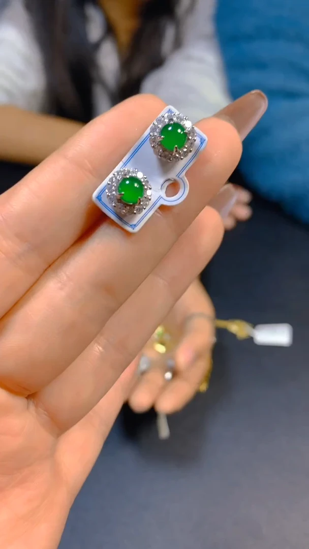 【闪购商品】翡翠耳饰未镶嵌0800073944多样性发一