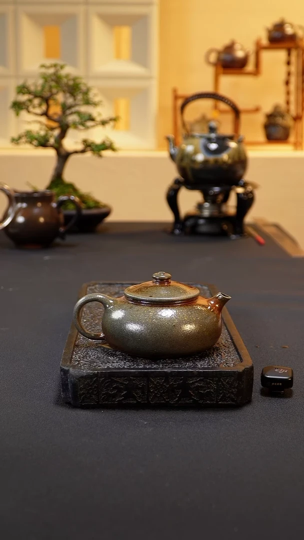 茶壶紫砂纯自然柴烧