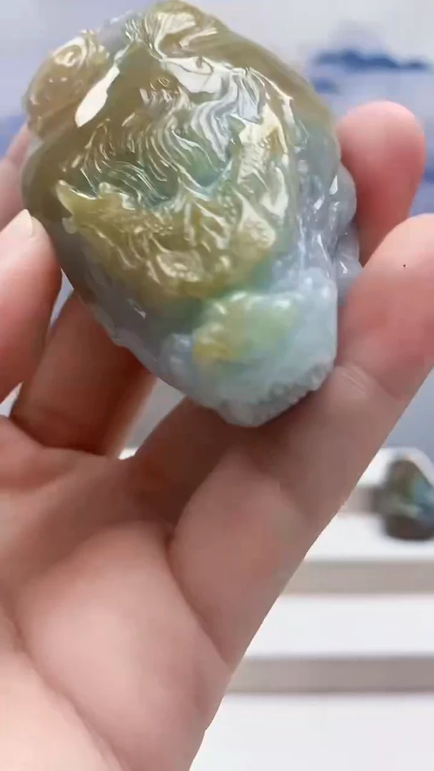 未镶嵌定制翡翠4868bb-毛货挂件47