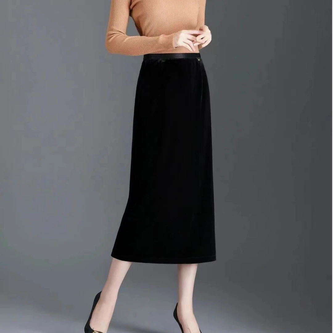 【于姐】626高品丝绒半裙(78左右）