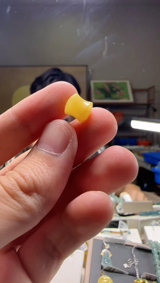 未镶嵌吊坠(不含链)琥珀蜜蜡竹节单圈手串9-10g