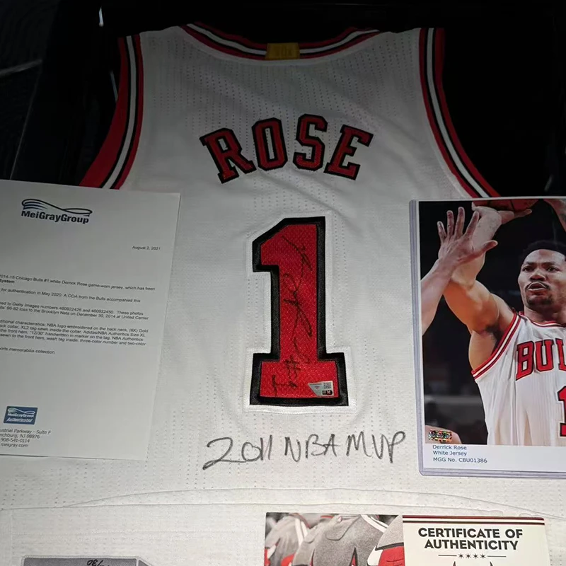 罗斯落场亲签球衣（fanatics发行）