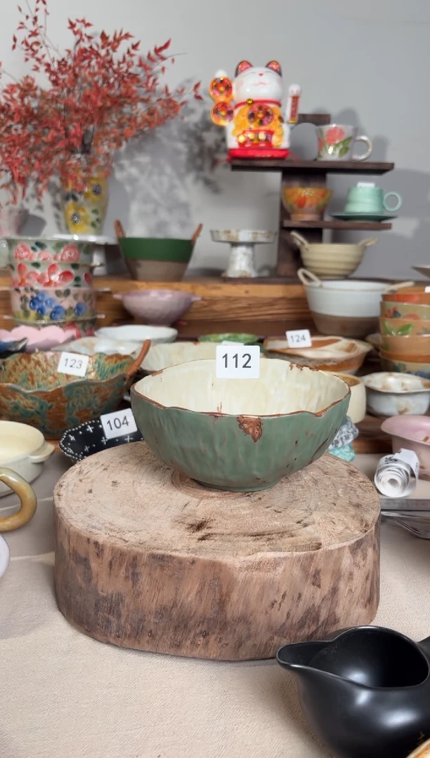 陶瓷112手作粗陶餐具1个装