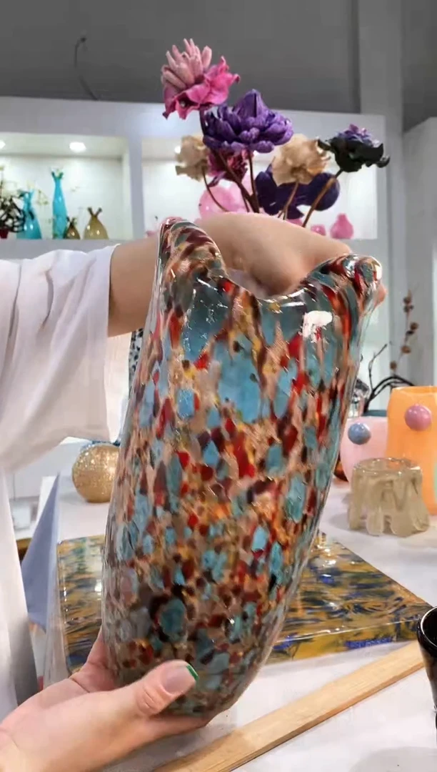 慕忆家手作琉璃花瓶瑕