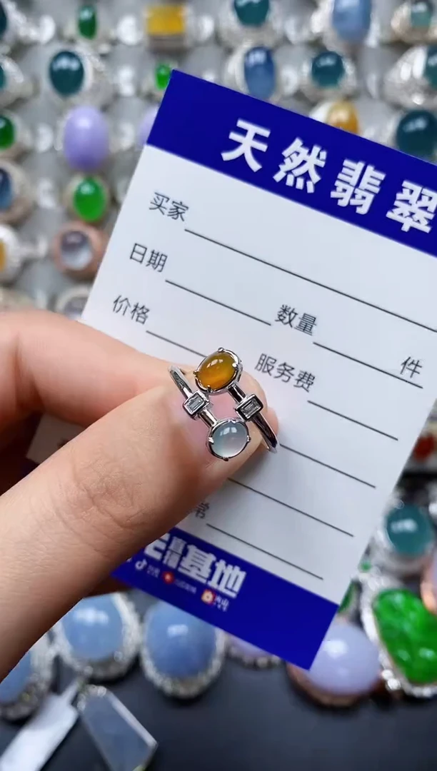 【闪购商品】翡翠戒指银S925镶嵌0017