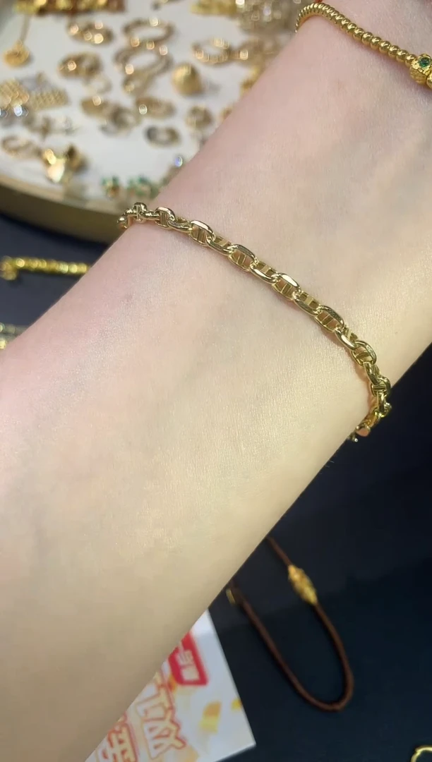 手链18K金A421|多样性发其一|（猪鼻子手链）2680