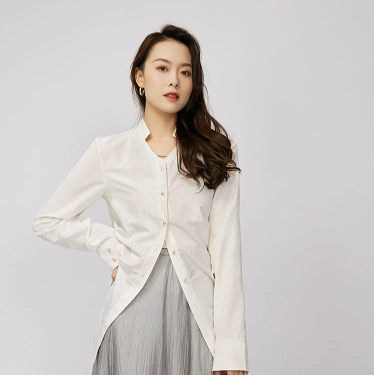 【特价捡漏】司藤小姐新中式衬衫 立体提花衬衣显瘦长袖美洋MEIYANG