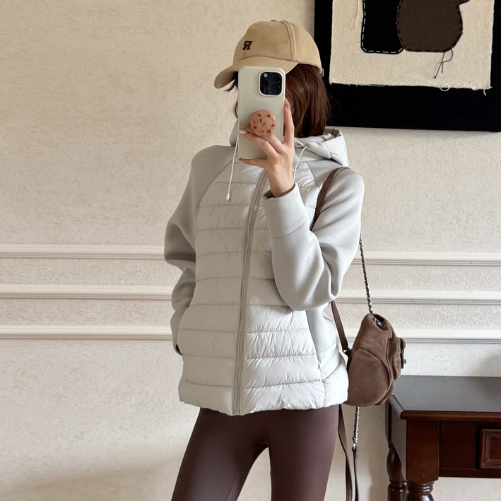 排骨羽绒棉服女2025新款薄款冬季新款连帽棉袄小个子棉衣轻薄外套