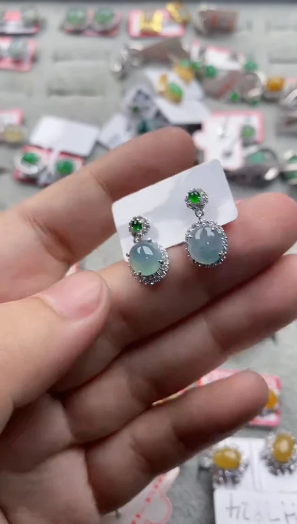 银S925镶嵌戒指翡翠101010-----9