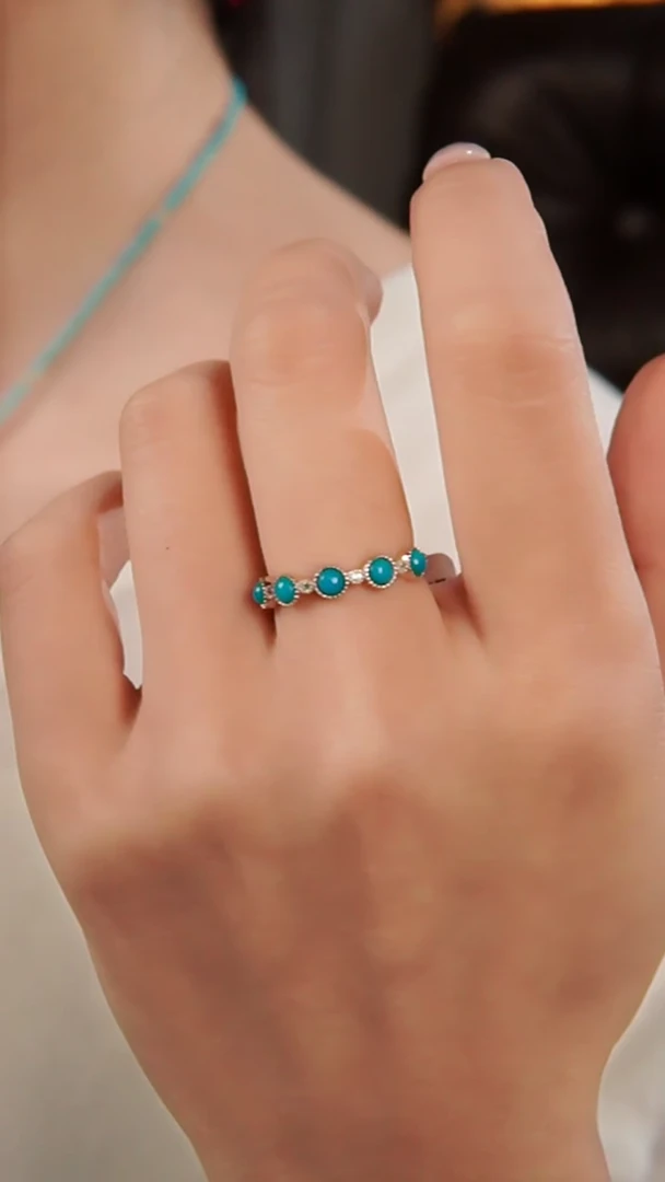 未镶嵌绿松石戒指戒指